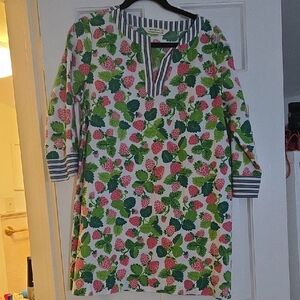Printfresh Strawberry Tunic Dress SMALL NWOT